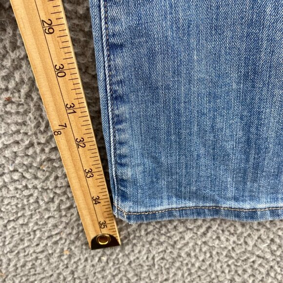 LOFT Jeans Womens 29 8 Blue Flare Light Wash Denim Button Fly Stretch Everyday - Picture 7 of 11